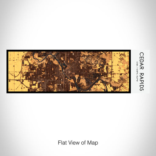 Rendered View of Cedar Rapids Iowa Map on 10oz Stainless Steel Insulated Cup in Ember with Sliding Lid