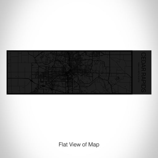 Rendered View of Cedar Rapids Iowa Map on 10oz Stainless Steel Insulated Cup in Matte Black with Sliding Lid