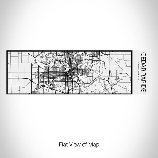 Rendered View of Cedar Rapids Iowa Map on 10oz Stainless Steel Insulated Cup in Matte White with Sliding Lid