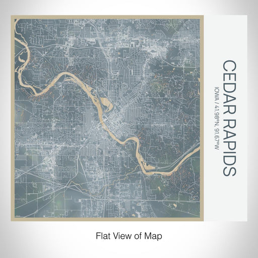 Rendered View of Cedar Rapids Iowa Map on 17oz Stainless Steel Insulated Tumbler in Afternoon Map Style