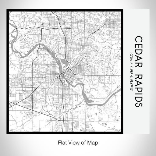 Rendered View of Cedar Rapids Iowa Map on 17oz Stainless Steel Insulated Tumbler in Classic Map Style