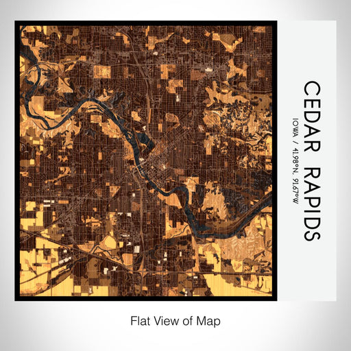 Rendered View of Cedar Rapids Iowa Map on 17oz Stainless Steel Insulated Tumbler in Ember Map Style