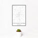12x18 Cedartown Georgia Map Print Portrait Orientation in Classic Style With Small Cactus Plant in White Planter