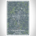 Cedartown Georgia Map Print Portrait Orientation in Afternoon Style With Shaded Background