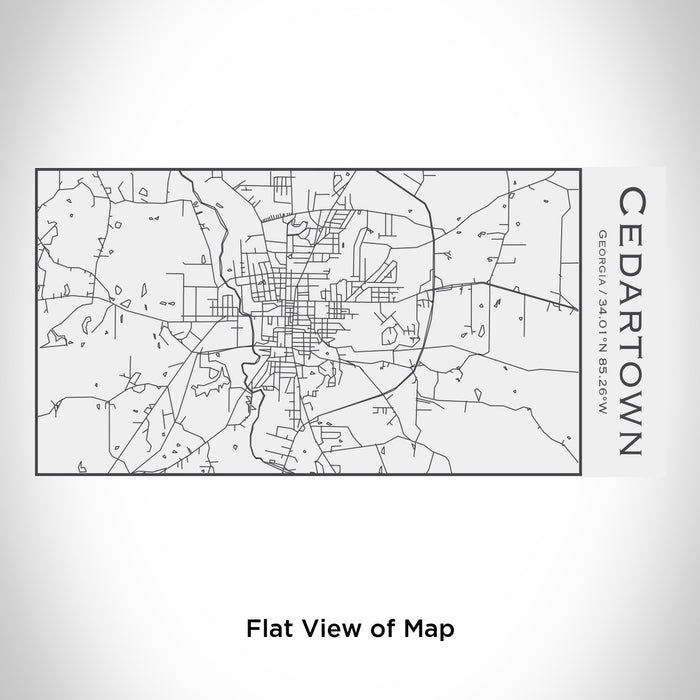 Rendered View of Cedartown Georgia Map Engraving on 17oz Stainless Steel Insulated Cola Bottle in White