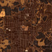 Cedartown Georgia Map Print in Ember Style Zoomed In Close Up Showing Details