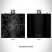 Rendered View of Cedartown Georgia Map Engraving on 6oz Stainless Steel Flask in Black