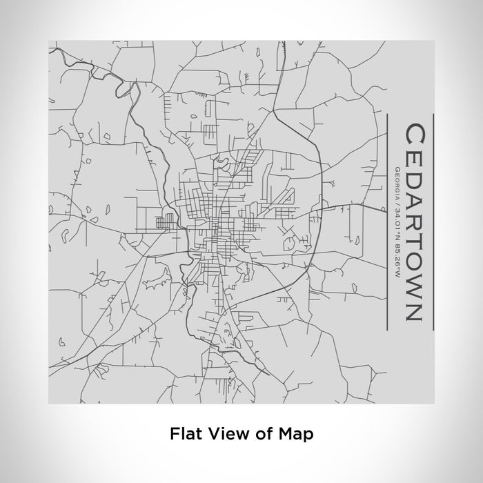 Rendered View of Cedartown Georgia Map Engraving on 17oz Stainless Steel Insulated Tumbler