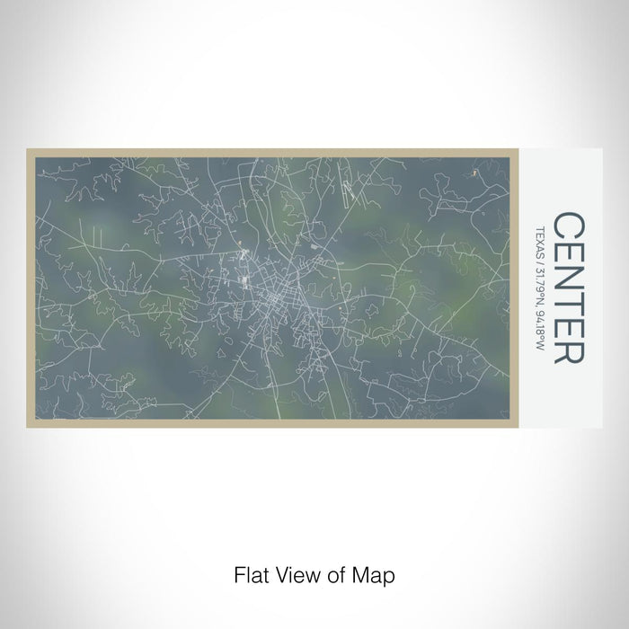 Rendered View of Center Texas Map on 17oz Stainless Steel Insulated Bottle with printed afternoon style map