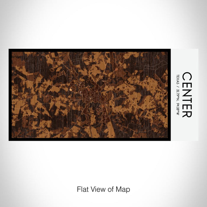 Rendered View of Center Texas Map on 17oz Stainless Steel Insulated Bottle with printed ember style map