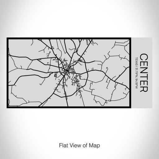 Rendered View of Center Texas Map on 17oz Stainless Steel Insulated Cola Bottle in Stainless