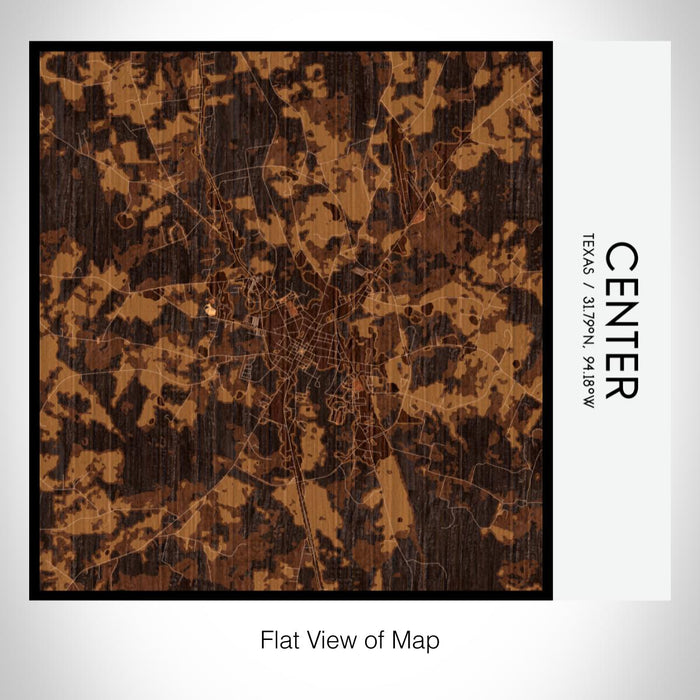 Rendered View of Center Texas Map on 17oz Stainless Steel Insulated Tumbler in Ember Map Style