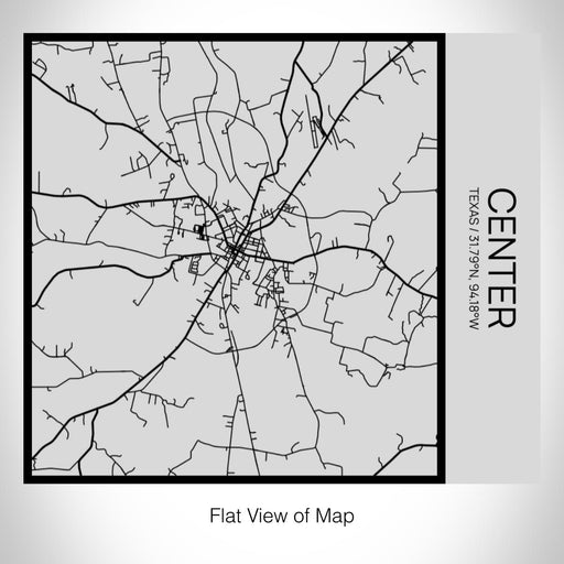 Rendered View of Center Texas Map on 17oz Stainless Steel Insulated Tumbler in Tactile Lines with Succulent in Background