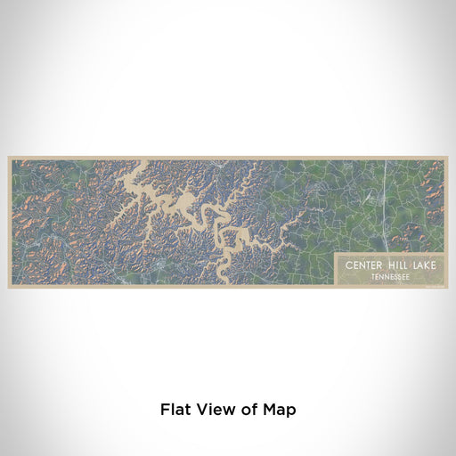 Flat View of Map Custom Center Hill Lake Tennessee Map Enamel Mug in Afternoon