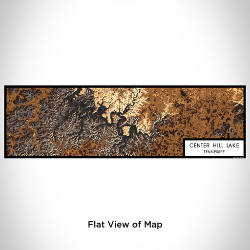 Flat View of Map Custom Center Hill Lake Tennessee Map Enamel Mug in Ember