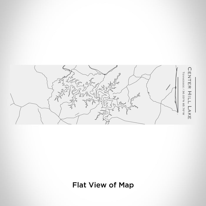 Rendered View of Center Hill Lake Tennessee Map Engraving on 10oz Stainless Steel Insulated Cup with Sliding Lid in White