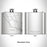 Rendered View of Central Coast California Map Engraving on 6oz Stainless Steel Flask