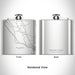 Rendered View of Central Coast California Map Engraving on 6oz Stainless Steel Flask