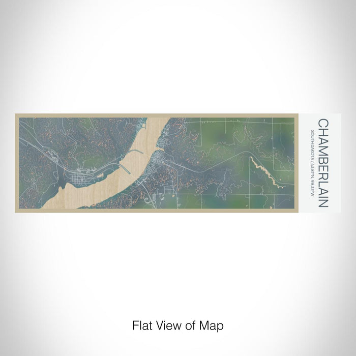 Rendered View of Chamberlain South Dakota Map on 10oz Stainless Steel Insulated Cup in Afternoon with Sliding Lid