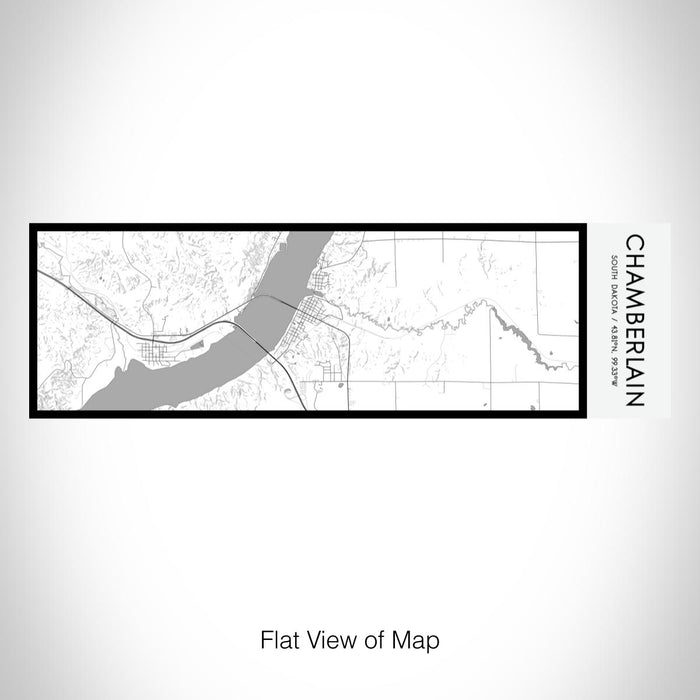 Rendered View of Chamberlain South Dakota Map on 10oz Stainless Steel Insulated Cup in Classic with Sliding Lid