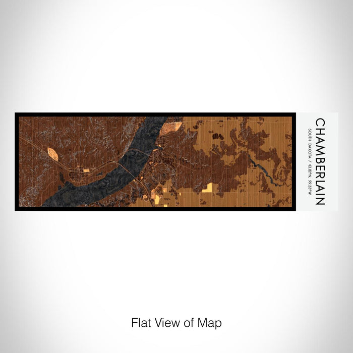 Rendered View of Chamberlain South Dakota Map on 10oz Stainless Steel Insulated Cup in Ember with Sliding Lid