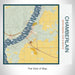 Rendered View of Chamberlain South Dakota Map on 17oz Stainless Steel Insulated Tumbler in Woodblock Map Style