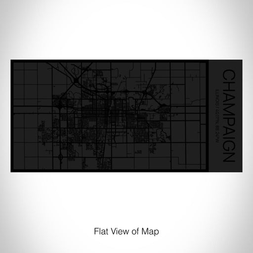 Rendered View of Champaign Illinois Map on 17oz Stainless Steel Insulated Cola Bottle in Stainless in Matte Black