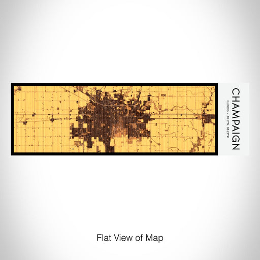 Rendered View of Champaign Illinois Map on 10oz Stainless Steel Insulated Cup in Ember with Sliding Lid