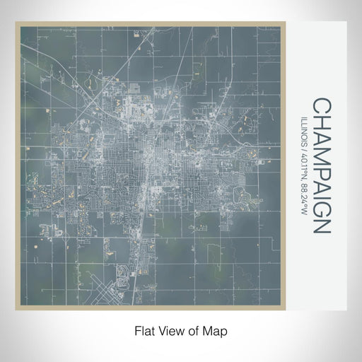 Rendered View of Champaign Illinois Map on 17oz Stainless Steel Insulated Tumbler in Afternoon Map Style