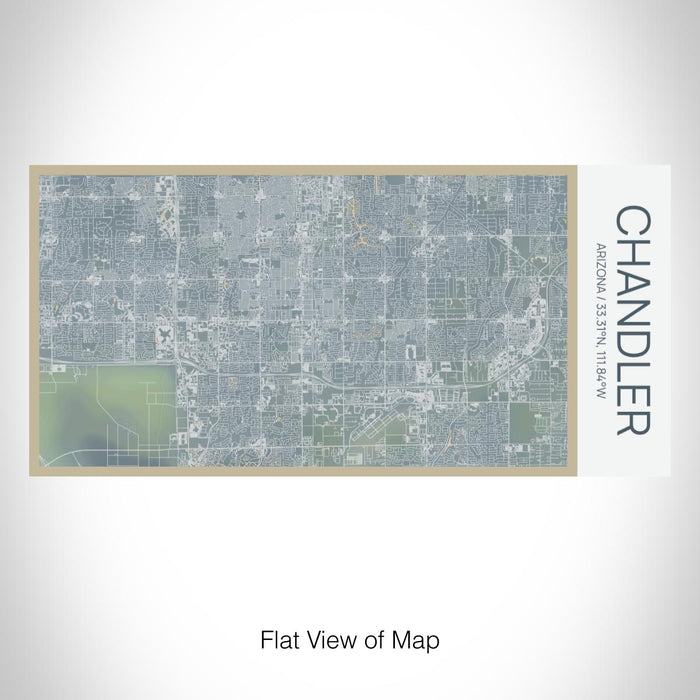 Rendered View of Chandler Arizona Map on 17oz Stainless Steel Insulated Bottle with printed afternoon style map
