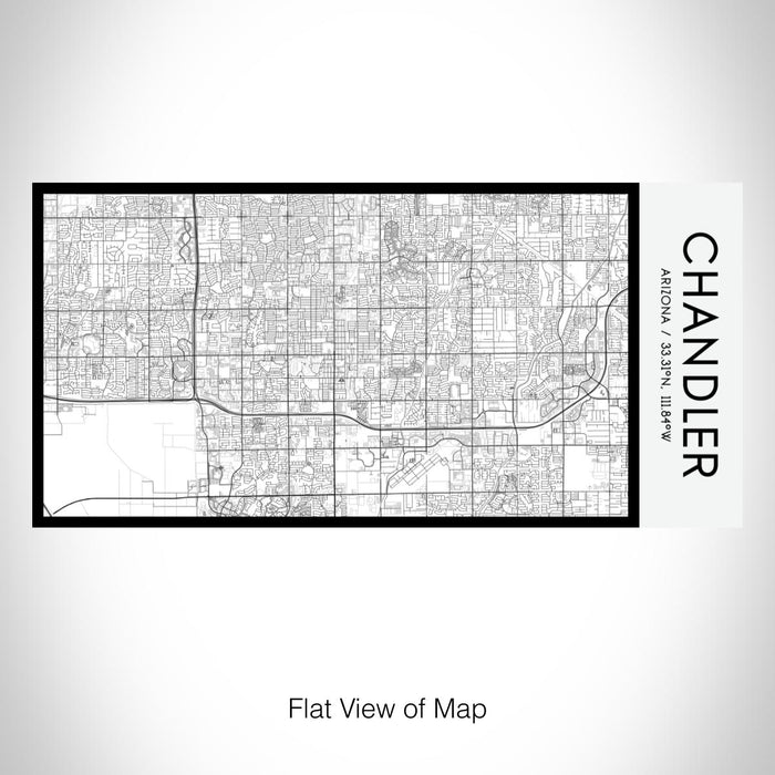 Rendered View of Chandler Arizona Map on 17oz Stainless Steel Insulated Bottle with printed classic style map