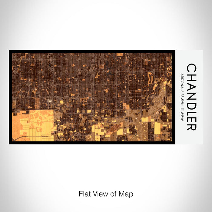 Rendered View of Chandler Arizona Map on 17oz Stainless Steel Insulated Bottle with printed ember style map