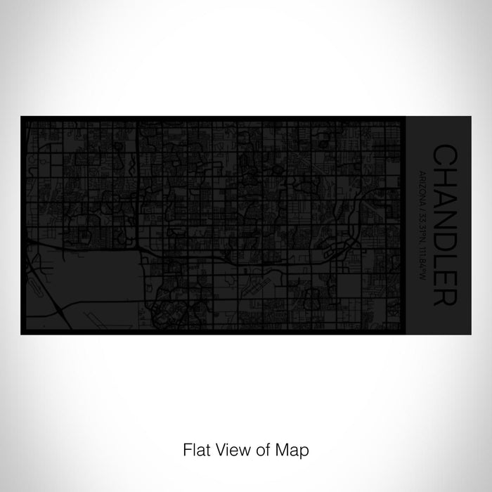 Rendered View of Chandler Arizona Map on 17oz Stainless Steel Insulated Cola Bottle in Stainless in Matte Black