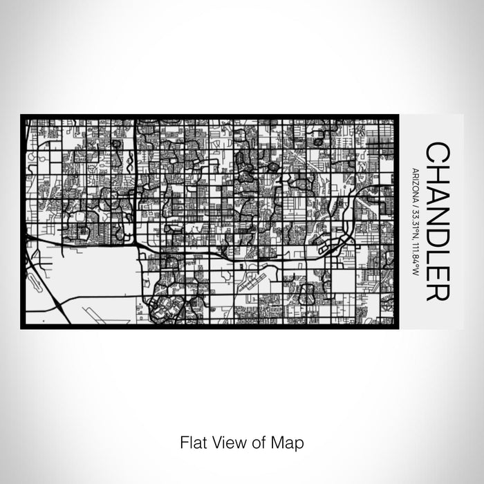 Rendered View of Chandler Arizona Map on 17oz Stainless Steel Insulated Cola Bottle in Stainless in Matte White