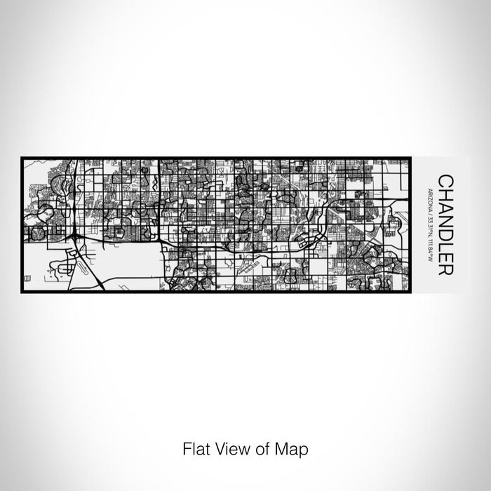 Rendered View of Chandler Arizona Map on 10oz Stainless Steel Insulated Cup in Matte White with Sliding Lid