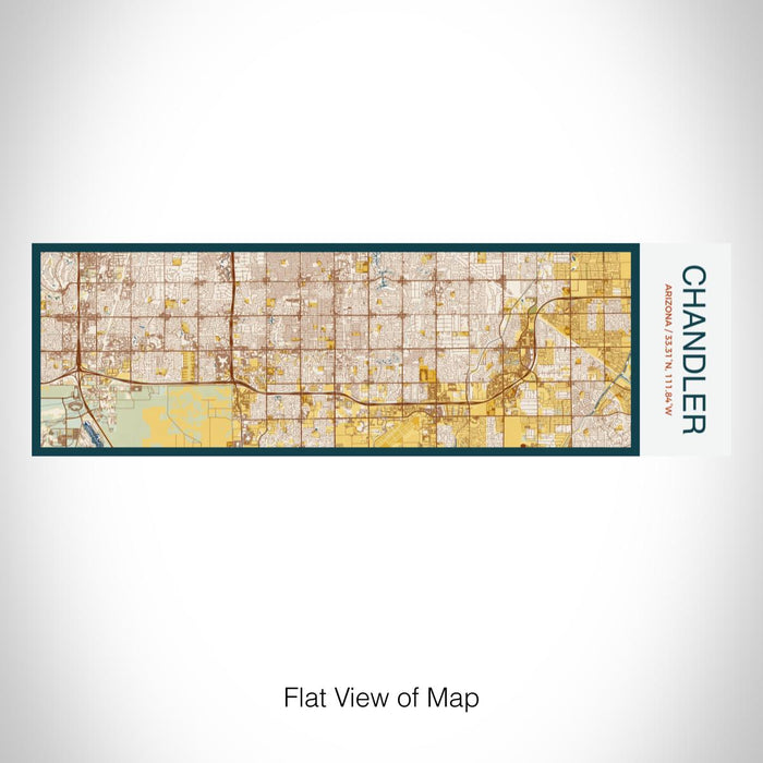 Rendered View of Chandler Arizona Map on 10oz Stainless Steel Insulated Cup in Woodblock with Sliding Lid