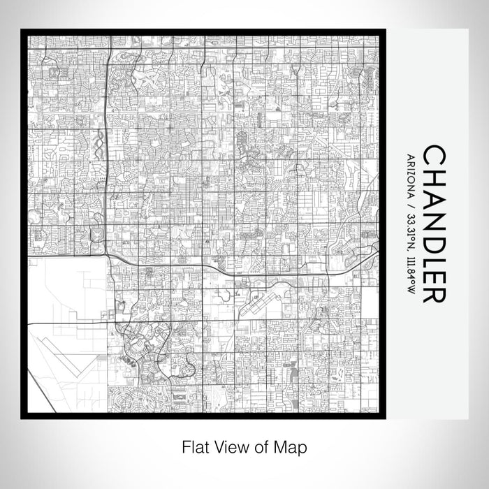 Rendered View of Chandler Arizona Map on 17oz Stainless Steel Insulated Tumbler in Classic Map Style