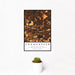 12x18 Chanhassen Minnesota Map Print Portrait Orientation in Ember Style With Small Cactus Plant in White Planter