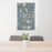 24x36 Chanhassen Minnesota Map Print Portrait Orientation in Afternoon Style Behind 2 Chairs Table and Potted Plant