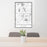 24x36 Chanhassen Minnesota Map Print Portrait Orientation in Classic Style Behind 2 Chairs Table and Potted Plant
