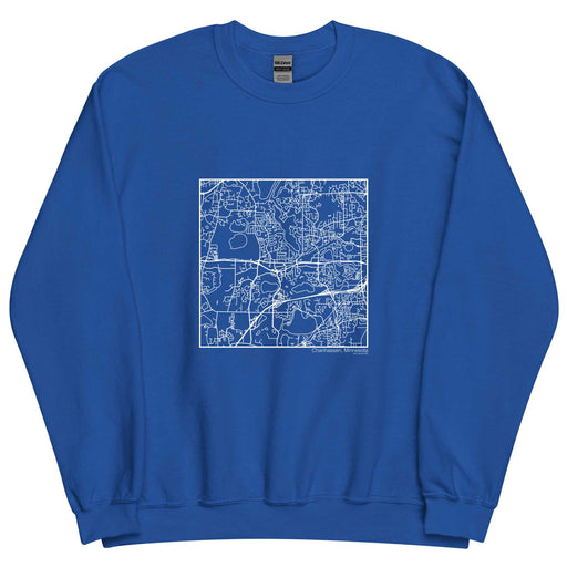 Chanhassen Minnesota  Map Unisex Crewneck Sweater with City inscription in Royal Blue