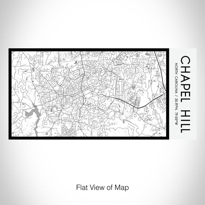 Rendered View of Chapel Hill North Carolina Map on 17oz Stainless Steel Insulated Bottle with printed classic style map