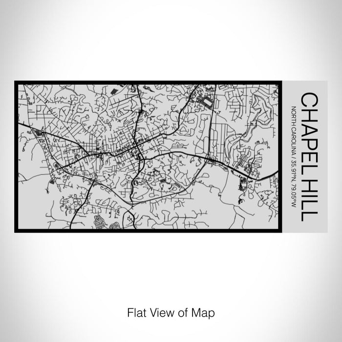 Rendered View of Chapel Hill North Carolina Map on 17oz Stainless Steel Insulated Cola Bottle in Stainless