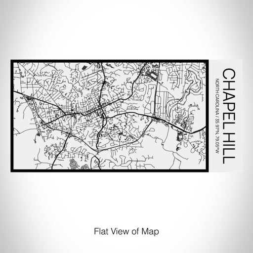 Rendered View of Chapel Hill North Carolina Map on 17oz Stainless Steel Insulated Cola Bottle in Stainless in Matte White