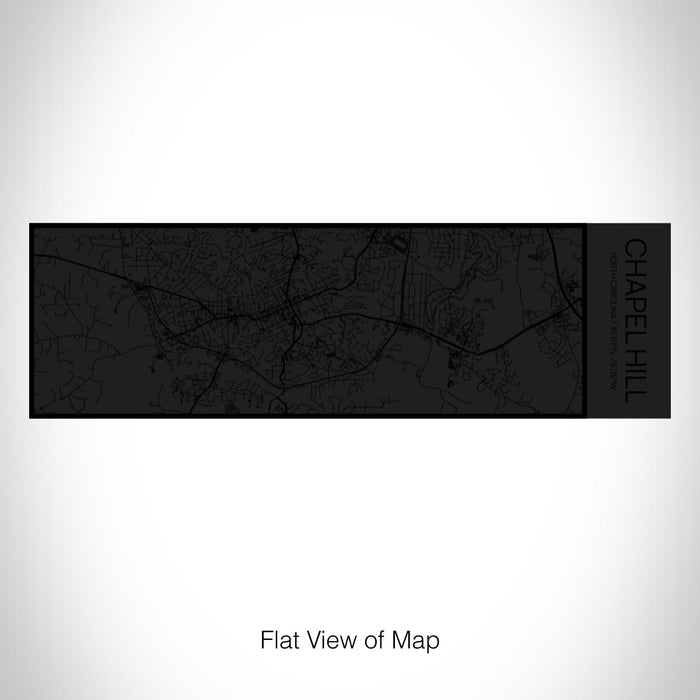 Rendered View of Chapel Hill North Carolina Map on 10oz Stainless Steel Insulated Cup in Matte Black with Sliding Lid