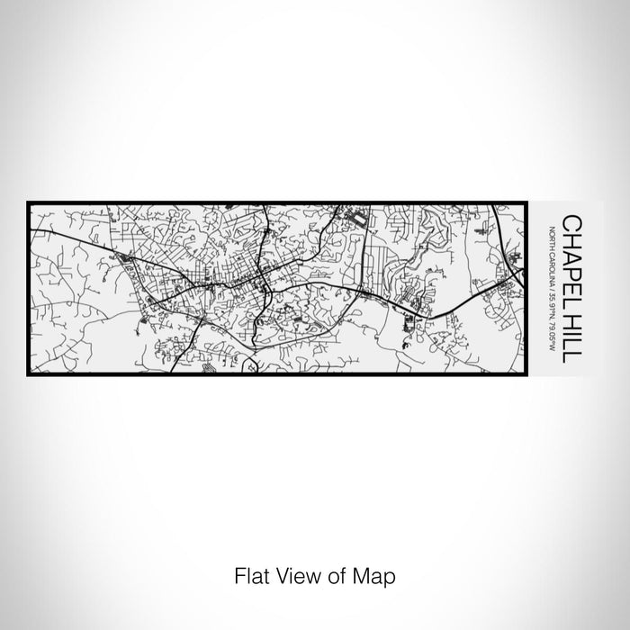 Rendered View of Chapel Hill North Carolina Map on 10oz Stainless Steel Insulated Cup in Matte White with Sliding Lid