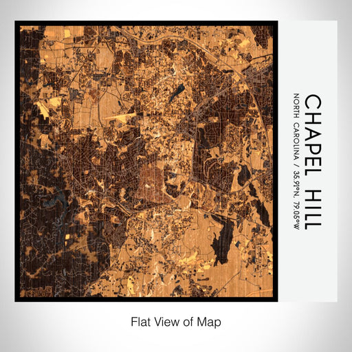 Rendered View of Chapel Hill North Carolina Map on 17oz Stainless Steel Insulated Tumbler in Ember Map Style