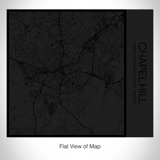 Rendered View of Chapel Hill North Carolina Map on 17oz Stainless Steel Insulated Tumbler in Matte Black with Tactile Lines