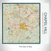 Rendered View of Chapel Hill North Carolina Map on 17oz Stainless Steel Insulated Tumbler in Woodblock Map Style