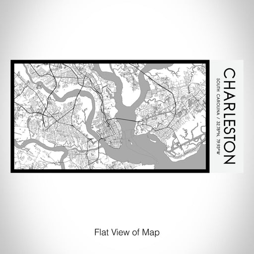 Rendered View of Charleston South Carolina Map on 17oz Stainless Steel Insulated Bottle with printed classic style map